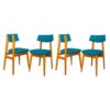 Set of Four Scandinavian Mid Century Chairs Set of Four Scandinavian Mid Century Chairs