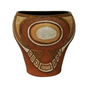 Rustic vintage Ceramic Vase by Hank Keramikk, Norway 1950s