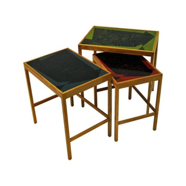 David Rosèn Vintage Futura Insert tables of three pcs 1953, Sweden