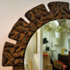 Pair of vintage Art Deco Wall mirrors with lightning 1930`s, Scandinavia
