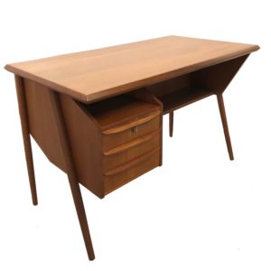 1960's Teak Desk designed by Gunnar Nielsen, manufactured by Tibergaard Denmark