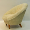 Midcentury Florida Easy chair in sheepskin, Vatne Lenestolfabrikk - Norway 1950s