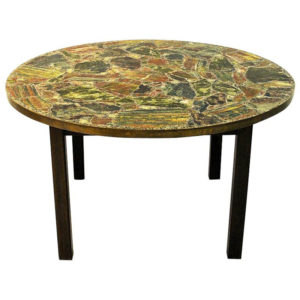 Midcentury Stone table Conglo by Erling Viksjø and Odd Tandberg 1960s, Norway