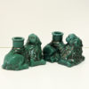 Green Vintage ceramic candlelight lions St. Eriks, Uppsala 1920s - Sweden