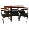 Midcentury Rosewood Diningchairs with Leatherette seats `Bruksbo`, Norway 1960s Midcentury Rosewood Diningchairs with Leatherette seats `Bruksbo`, Norway 1960s