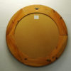 Round Pine Wall mirror 100 cmD by Glasmäster Markaryd 1950`s Sweden