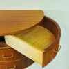Midcentury pair of roundshaped Mahogany small tables, Scandinavia 1950`s