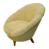 Midcentury Florida Easy chair in sheepskin, Vatne Lenestolfabrikk - Norway 1950s