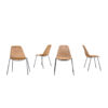 Set of 4 Italian Rattan Dining Chairs Set of 4 Italian Rattan Dining Chairs