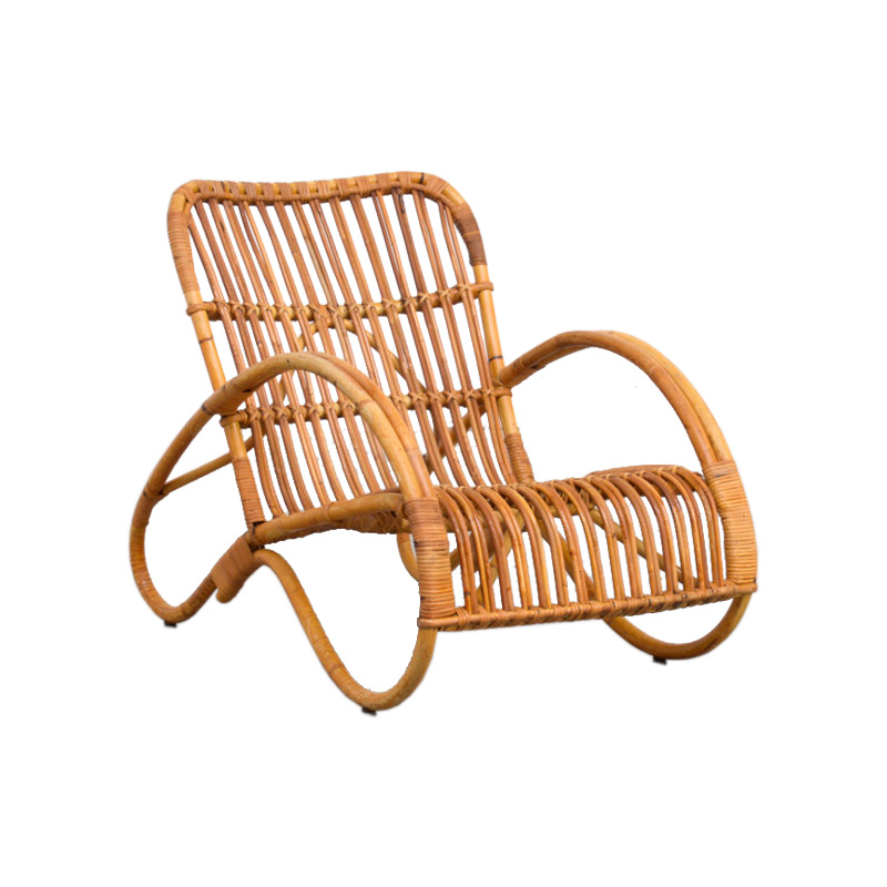 Low Rattan Easy Chair