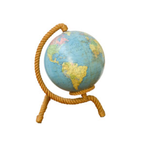 Illuminated Glass Globe by Audoux & Minet