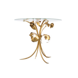 'Bouquet of Roses' Gilded Side Table
