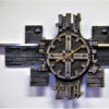 Steel vintage Wall clock, Olav Joa - Norway 1970s