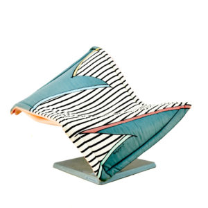 'The Flying Carpet' Lounge Chair by Simon Desanta, Fabric Design by Dorothy Hafner, Rosenthal, Germany 1983