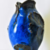 Blue vintage Ceramic vase by Leif Heiberg Myrdam 1970s, Norway