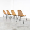 Set of 4 Rattan Dining Chairs by Gian Franco Legler Set of 4 Rattan Dining Chairs by Gian Franco Legler