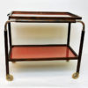 Art Deco Trolley with red trays on wheels 1930s, Sweden