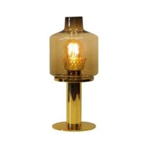Glass and Brass Table Lamp B102 by Hans-Agne Jakobsson, 1960s - Sweden