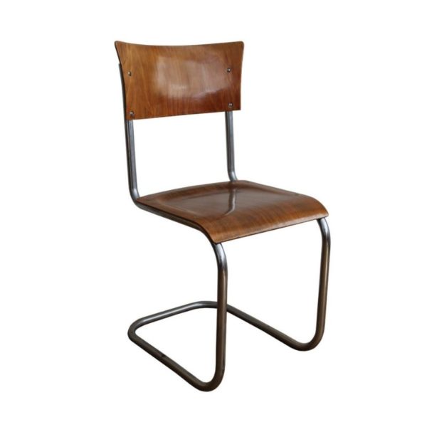 1930's Modernist Tubular Cantilever Chair by Gottwald