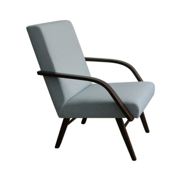 Restored Mid Century Armchair with a new fabric from Kirkby Design