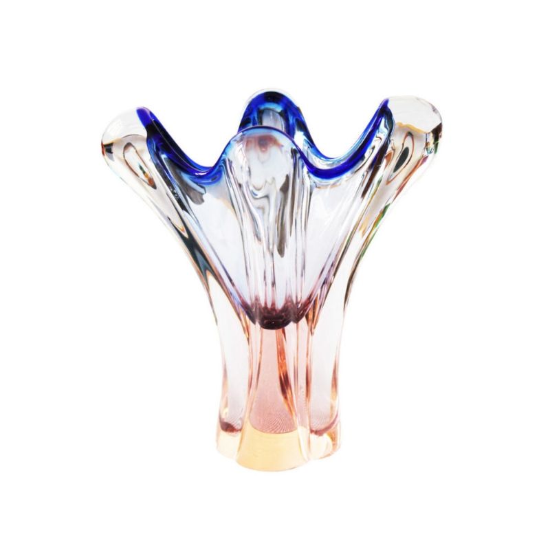 Czech Art Glass Flower Vase by Josef Hospodka