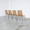 Set of 4 Italian Rattan Dining Chairs