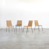 Set of 4 Italian Rattan Dining Chairs
