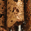 Brutalist midcentury Copper Ceilinglamps 1960s, Sweden