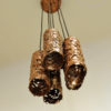 Brutalist midcentury Copper Ceilinglamps 1960s, Sweden