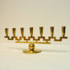 Vintage Candlestick With Seven Arms Of Brass 1950`s, Lars Holmström-Sweden