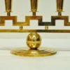 Vintage Candlestick With Seven Arms Of Brass 1950`s, Lars Holmström-Sweden