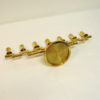 Vintage Candlestick With Seven Arms Of Brass 1950`s, Lars Holmström-Sweden