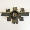 Steel vintage Wall clock, Olav Joa - Norway 1970s