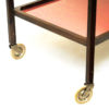 Art Deco Trolley with red trays on wheels 1930s, Sweden