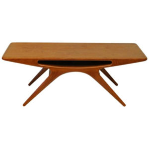 Midcentury Teak coffee table `Smiley` by Johannes Andersen, Denmark 1957