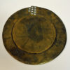 Vintage Brass plate with square holes 1970s, Scandinavia