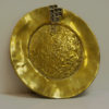 Vintage Brass plate with square holes 1970s, Scandinavia
