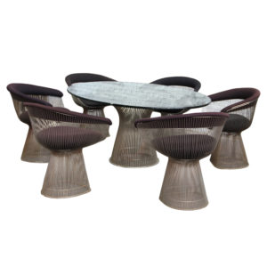 Platner Rare Oval Dining Table and Chairs for Knoll-1967