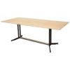 Midcentury Italian Metal and Elm Dining Table, 1950s