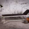 A medical bed from the 1950s.