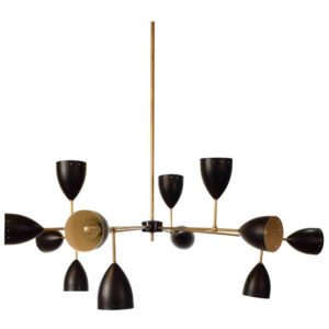 Large Stilnovo Style Chandelier (re-edition)