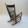 Original Vintage J16 Black Rocking Chair by Hans Wegner for FDB Mobler 1964