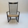 Original Vintage J16 Black Rocking Chair by Hans Wegner for FDB Mobler 1964