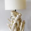 Wooden boudoir lamp, Germany, 1980s. Wooden boudoir lamp, Germany, 1980s.