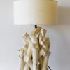 Wooden boudoir lamp, Germany, 1980s. Wooden boudoir lamp, Germany, 1980s.