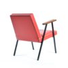 Red Leatherette Armchair, Czechoslovakia 1950s