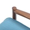 Midcentury Armchair In Teal Fabric And Dark Oak, Czechoslovakia 1960s
