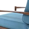 Midcentury Armchair In Teal Fabric And Dark Oak, Czechoslovakia 1960s