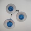 Suspension of 3 Blue Flowerpot designed by Louis Poulsen for Verner Panton - 1960s Suspension of 3 Blue Flowerpot designed by Louis Poulsen for Verner Panton - 1960s