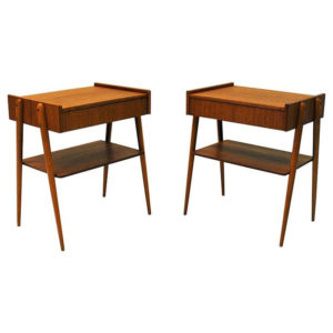 Pair of midcentury Teak night tables -Sweden 1950`s
